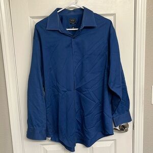 Arrow Men’s Blue Button Down- PULLING, DIRTY, DISCOLORED